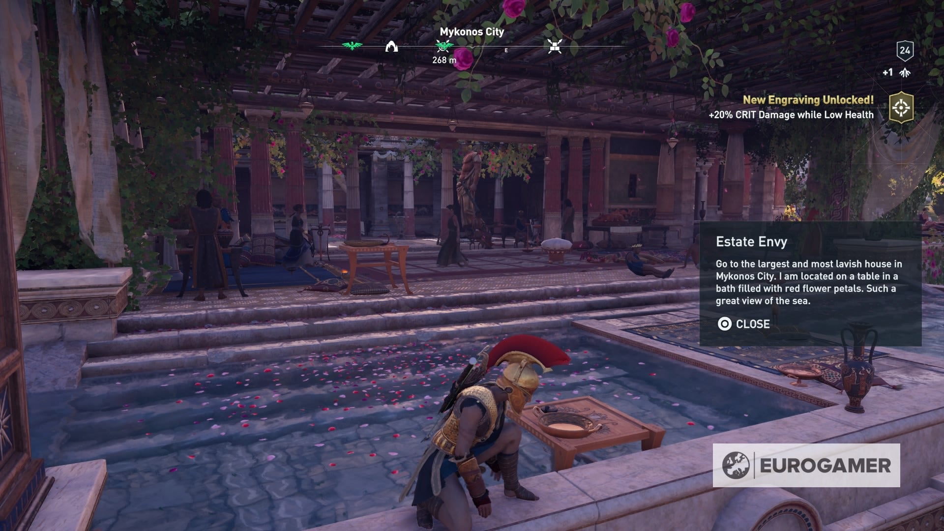 Assassin's Creed Odyssey Estate Envy, Marbled Morale riddle solutions